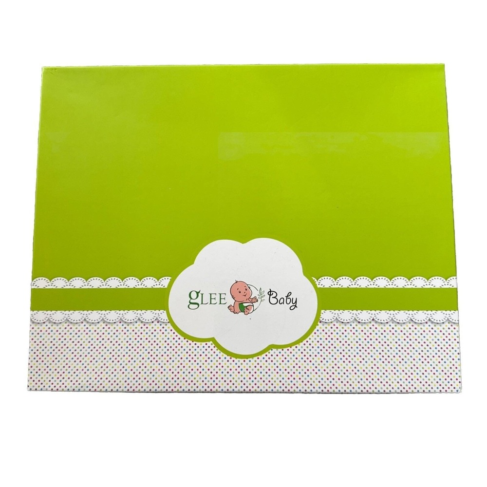 Y2K Glee Baby 1st Year Memory Book Green Keepsake‎ Box Newborn Journal Scrapbook